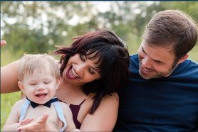AJ with her family